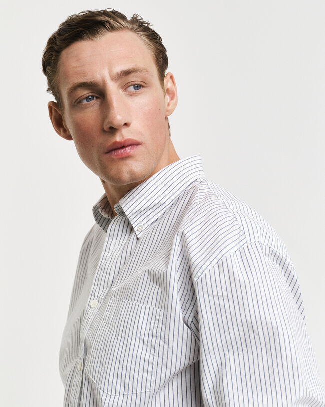 Relaxed Fit Striped Heritage Poplin overhemd