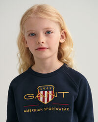Kids Archive Shield sweatshirt met ronde hals