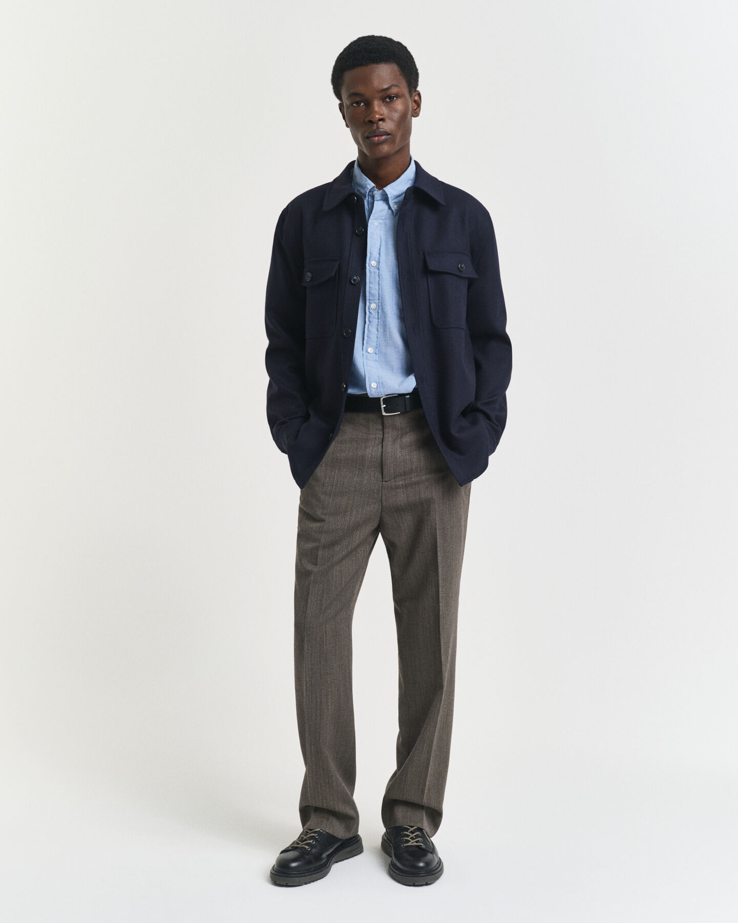 Kostuumbroek met visgraatmotief