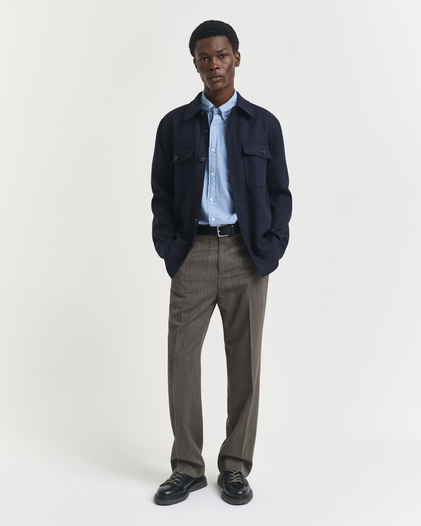 Kostuumbroek met visgraatmotief