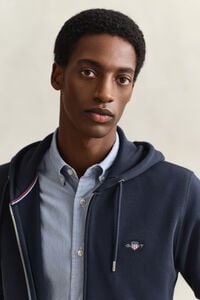 Shield hoodie met ritssluiting