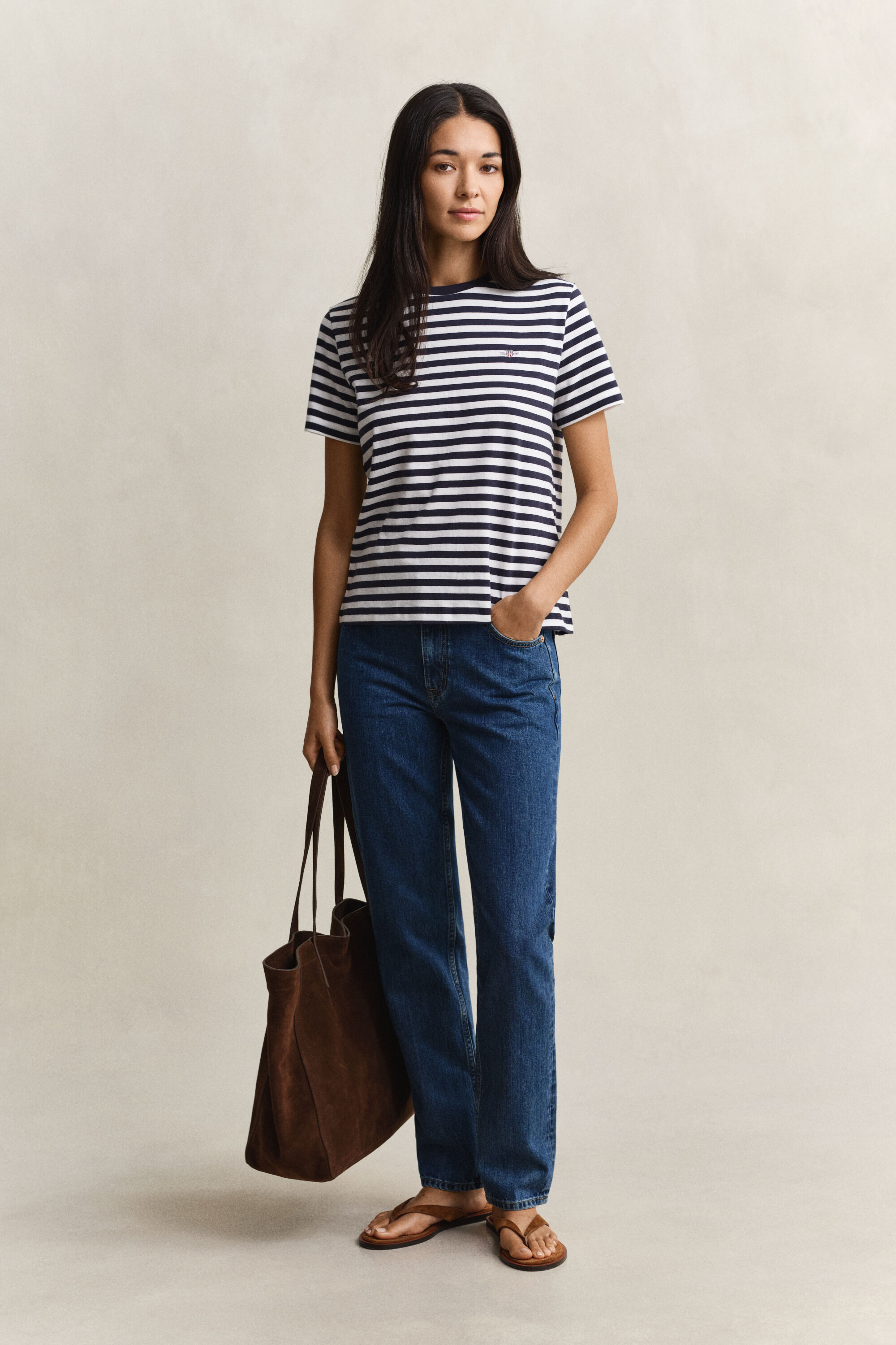 Shield T-shirt met strepen