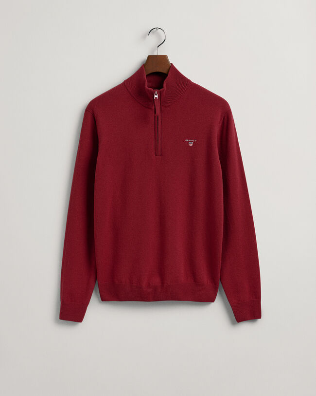 Trui met korte rits van buitengewoon zachte lamswol