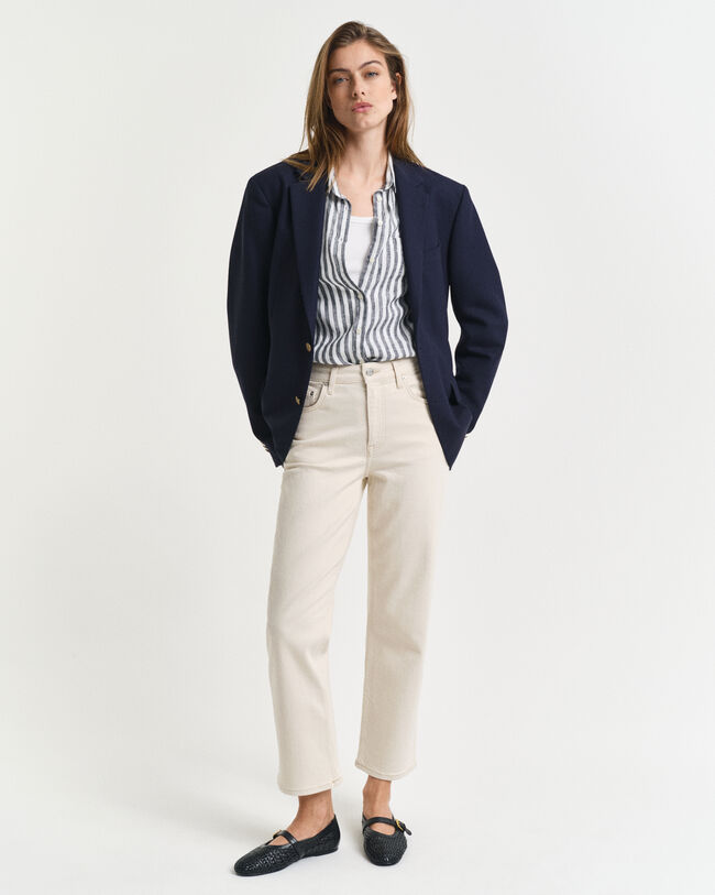 Straight Leg ecru jeans