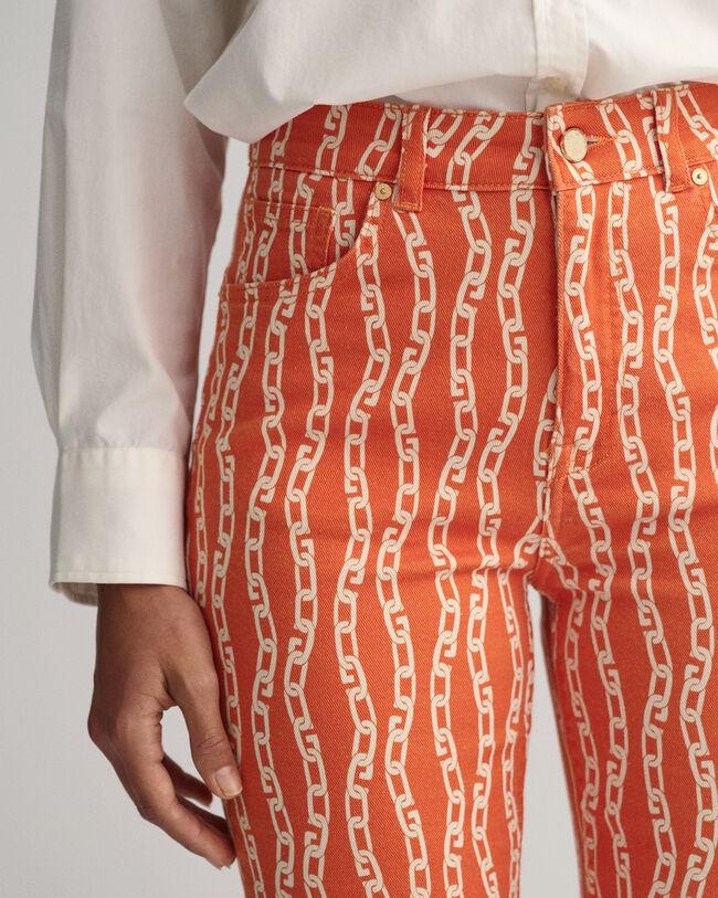 Iets kortere Chain Print jeans