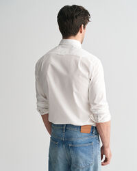 Slim Fit overhemd van stretchpoplin