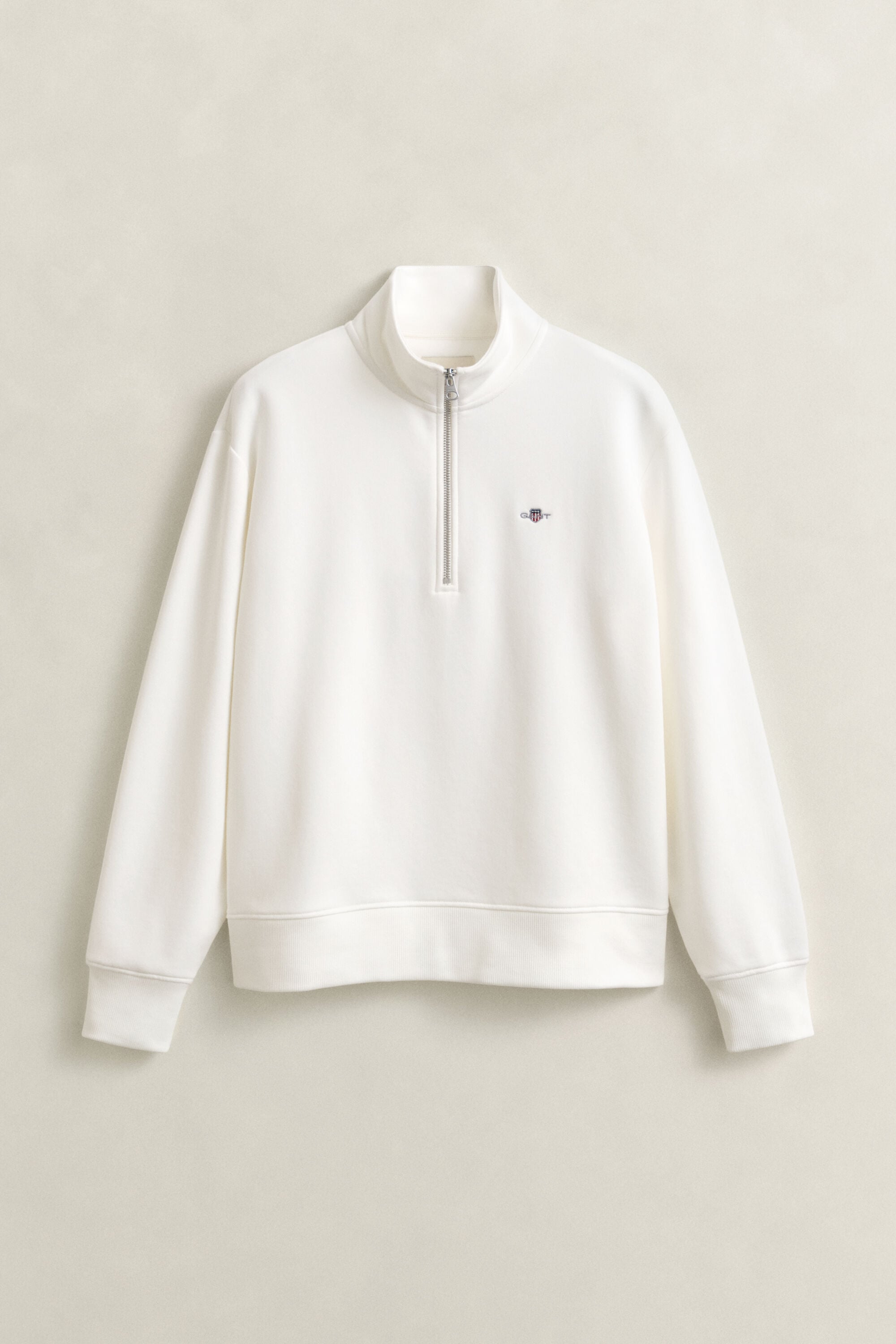 Shield sweatshirt met korte rits