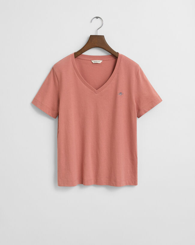 Shield T-shirt met V-hals