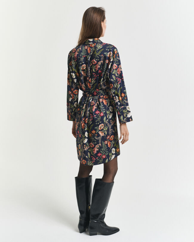 Overhemdjurk met bloemenprint van viscose