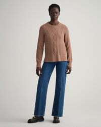 Kabeltrui met ronde hals