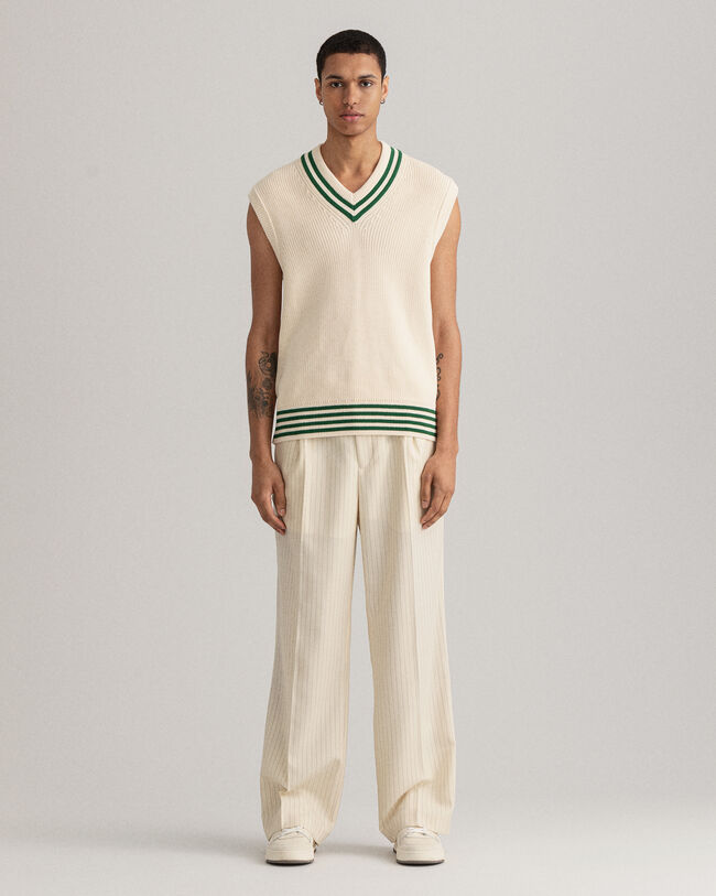 Broek met krijtstreep