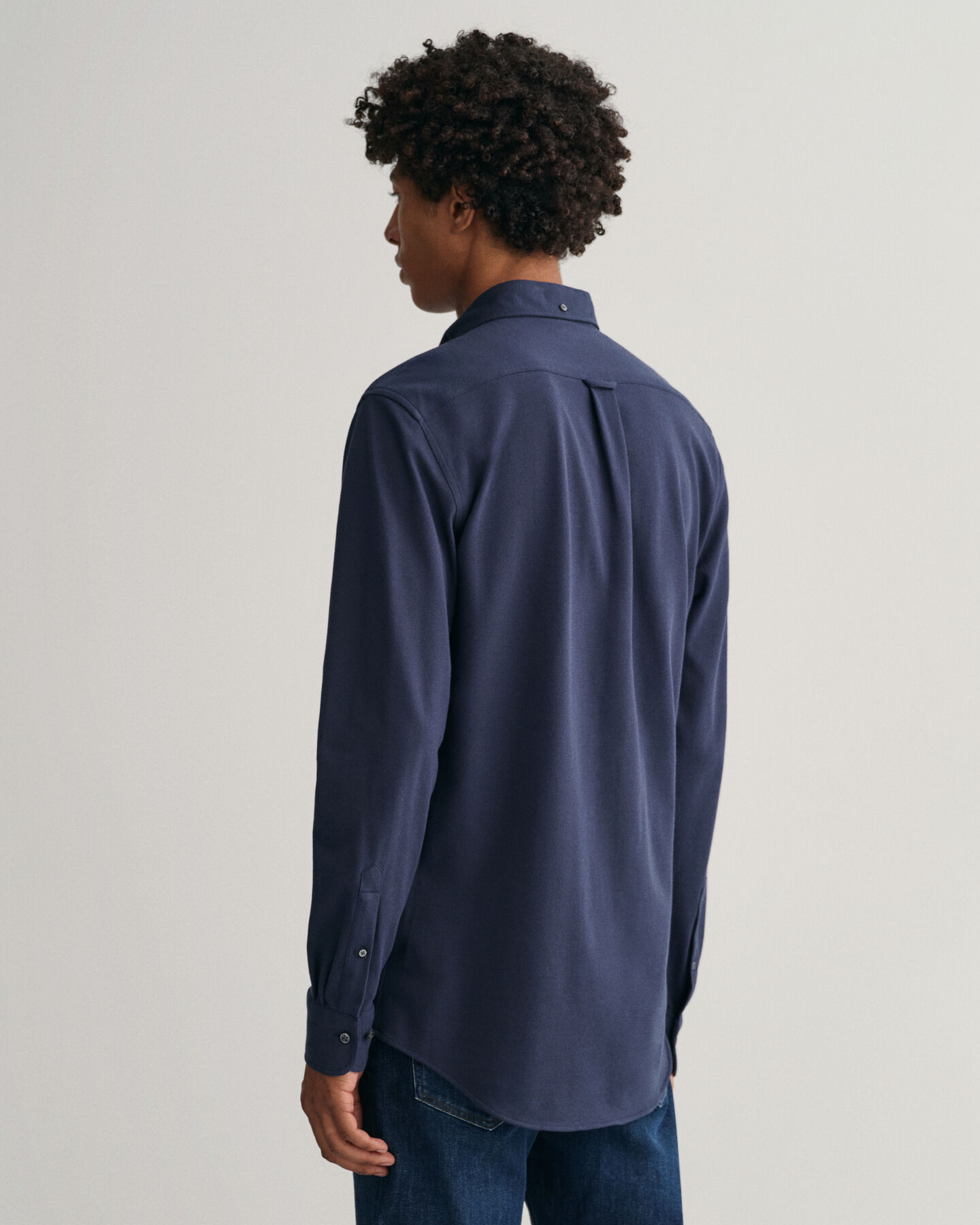 Regular Fit piqué overhemd van jersey