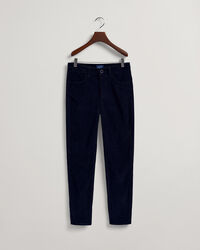 Farla Slim Fit cropped jeans van corduroy