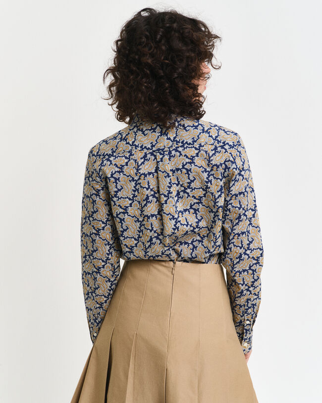 Regular Fit Paisley blouse van katoenen voile