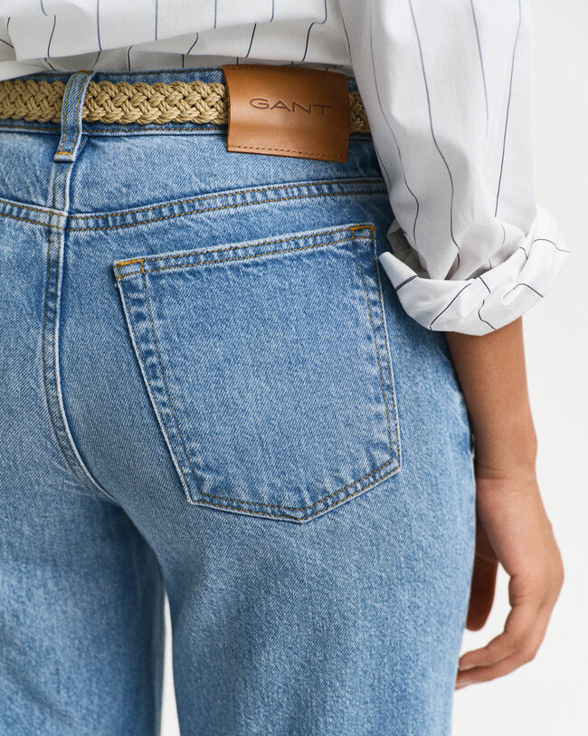 Rigid jeans met rechte pijpen