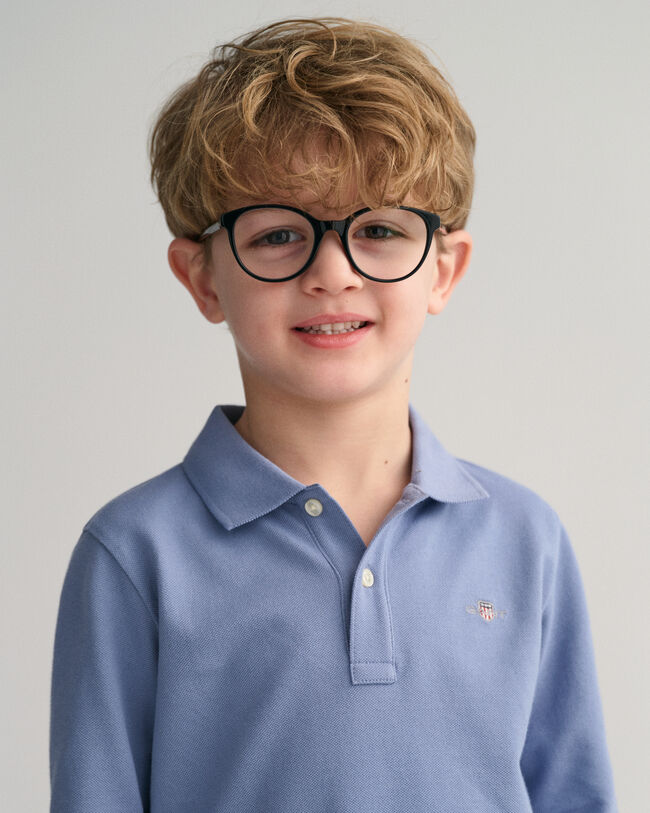 Kids Shield piqu&eacute; poloshirt met lange mouwen