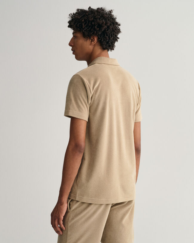 Terry Cloth piqu&eacute; poloshirt