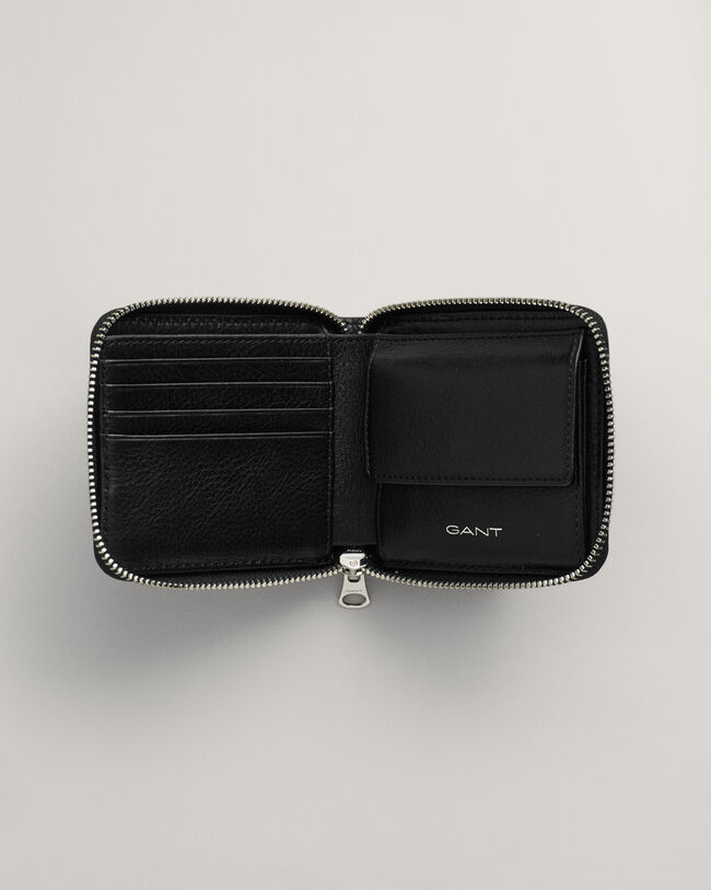 Leren portemonnee met rits