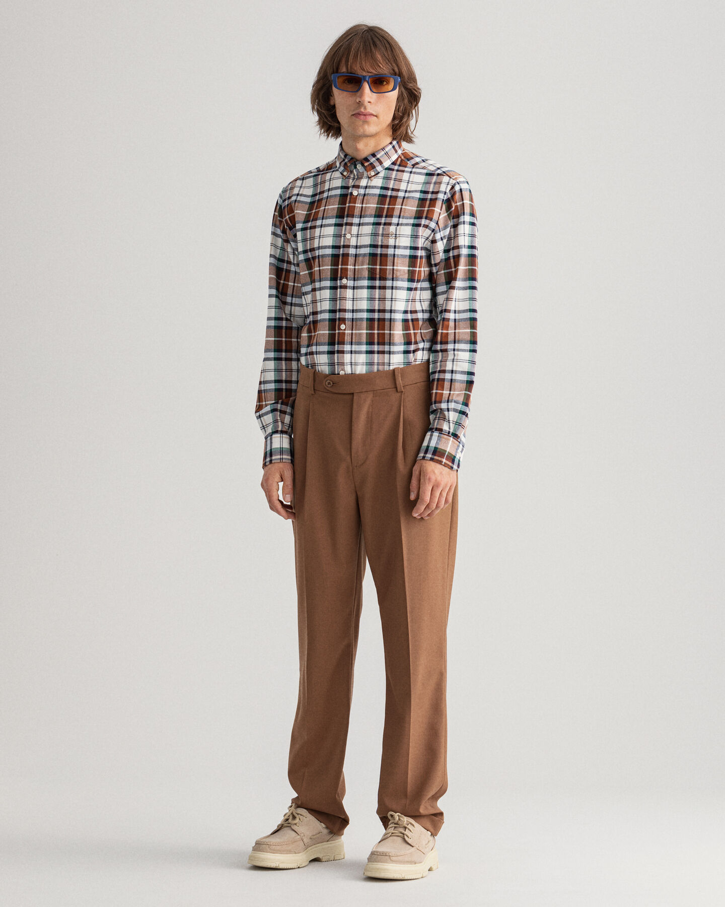 Regular Fit geruit Oxford-overhemd