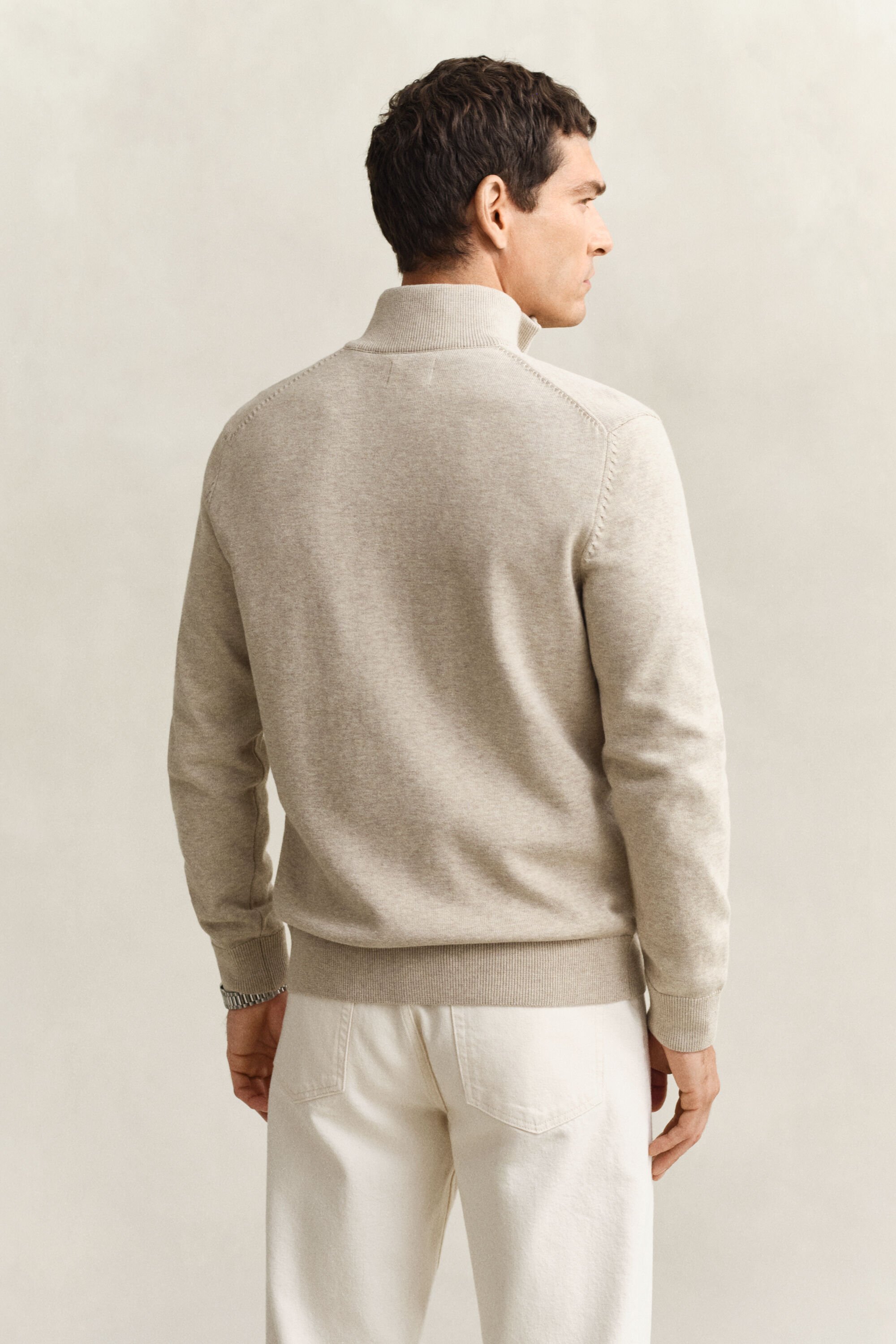 Casual vest van katoen met ritssluiting