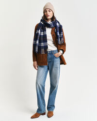 Geruite wollen sjaal