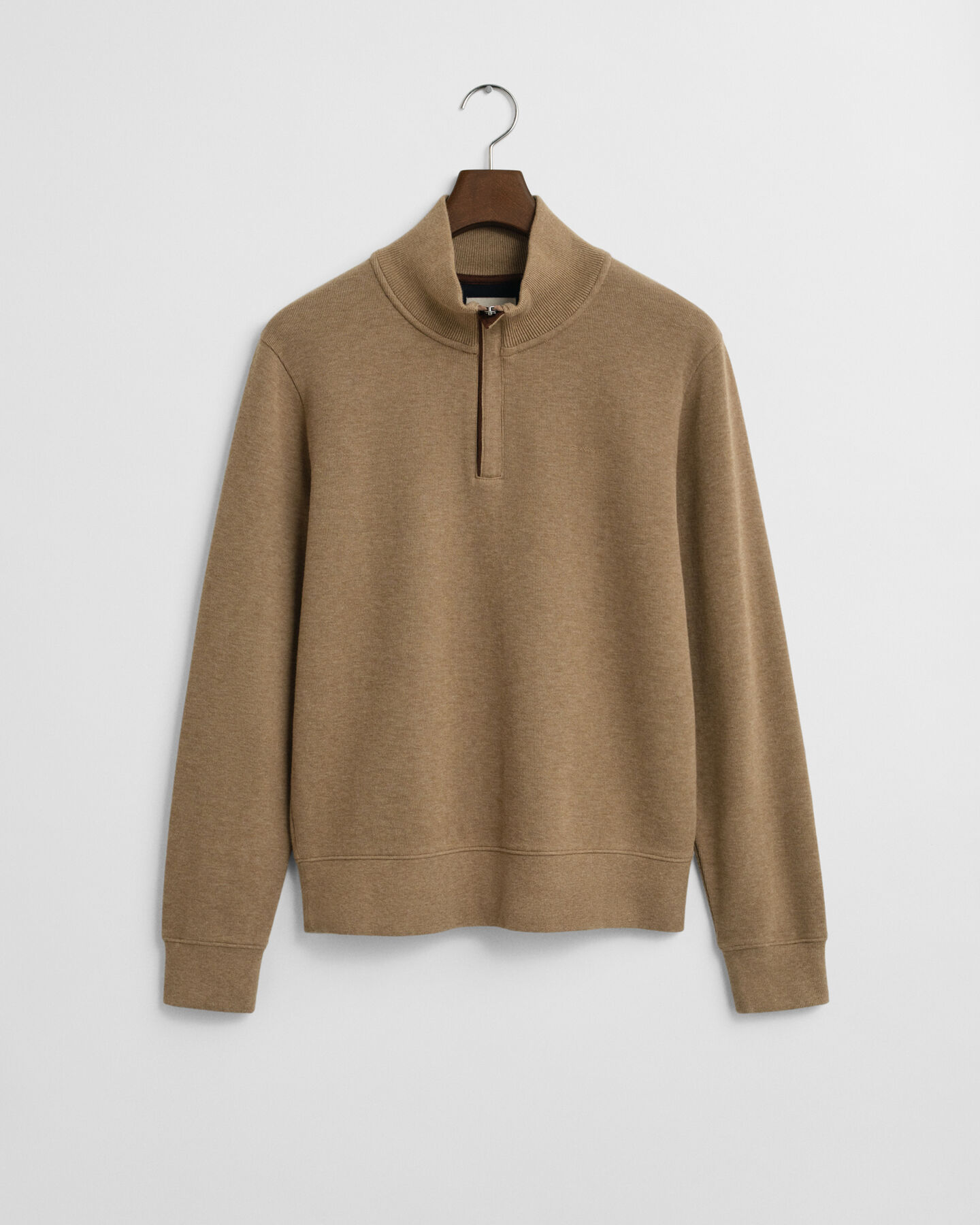 Sacker Rib sweatshirt met korte rits