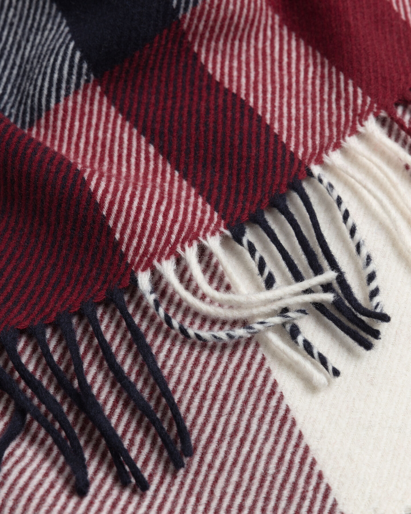 Wollen sjaal met grote ruiten