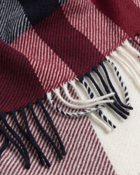 Wollen sjaal met grote ruiten