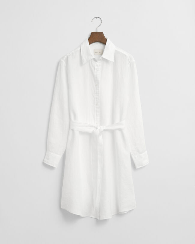 Linnen overhemdjurk met riem