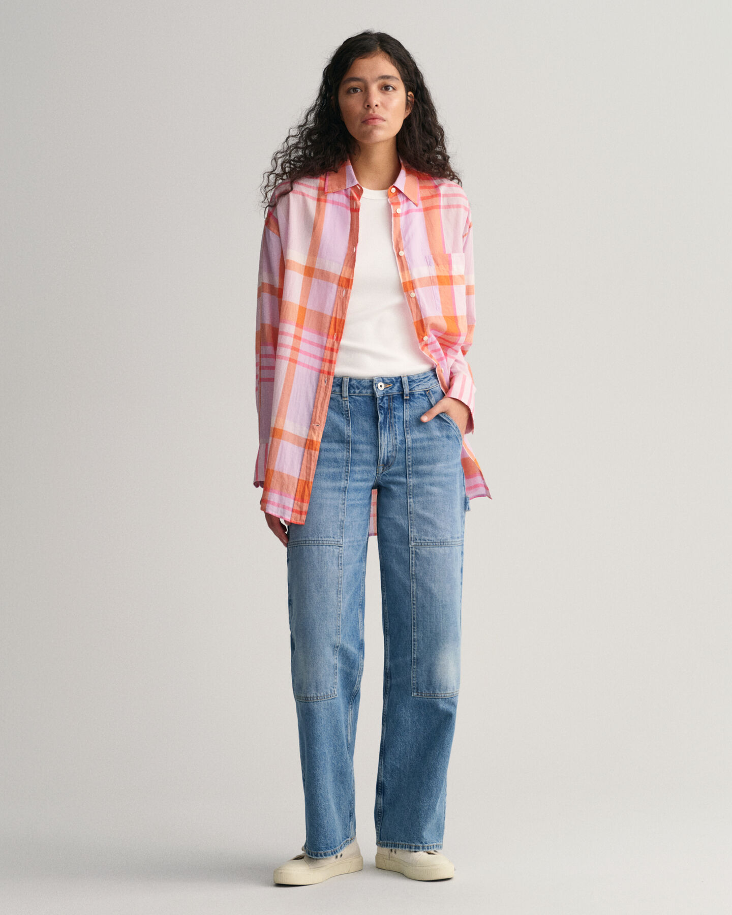 Oversized overhemd met madrasruit