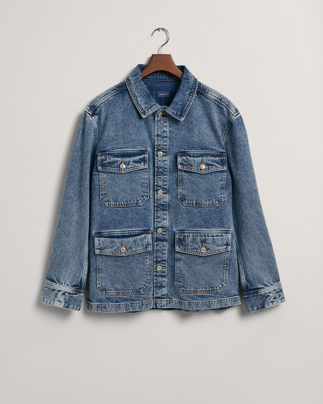 Speciaal geverfd denim overshirt