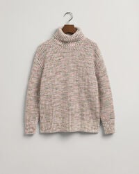 Meerkleurige trui met rolkraag