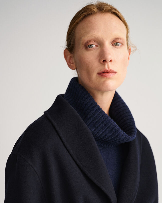 Met de hand gestikte blazer met ceintuur