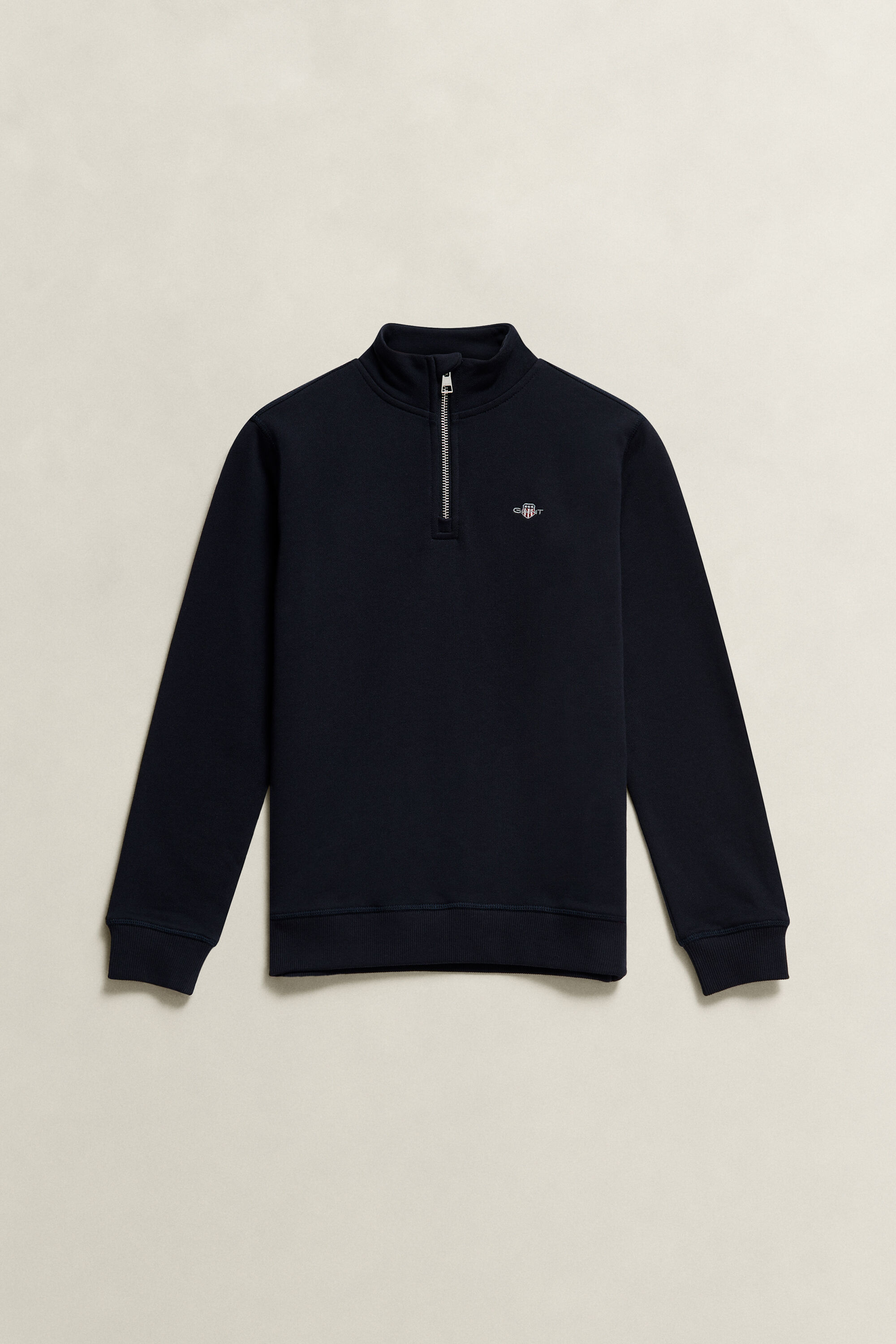 Sweatshirt met korte rits en schild voor tienerjongens