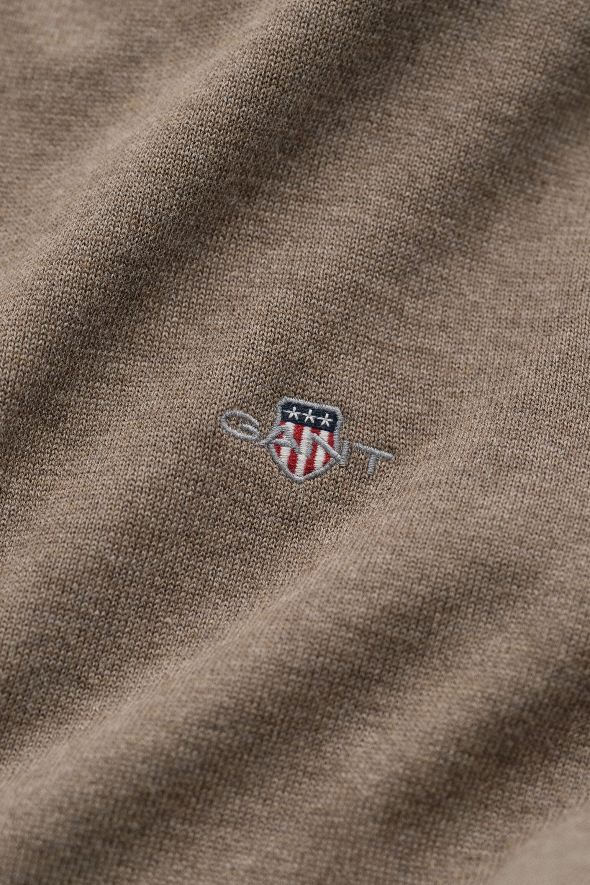 Klassieke sweater van katoen met korte rits