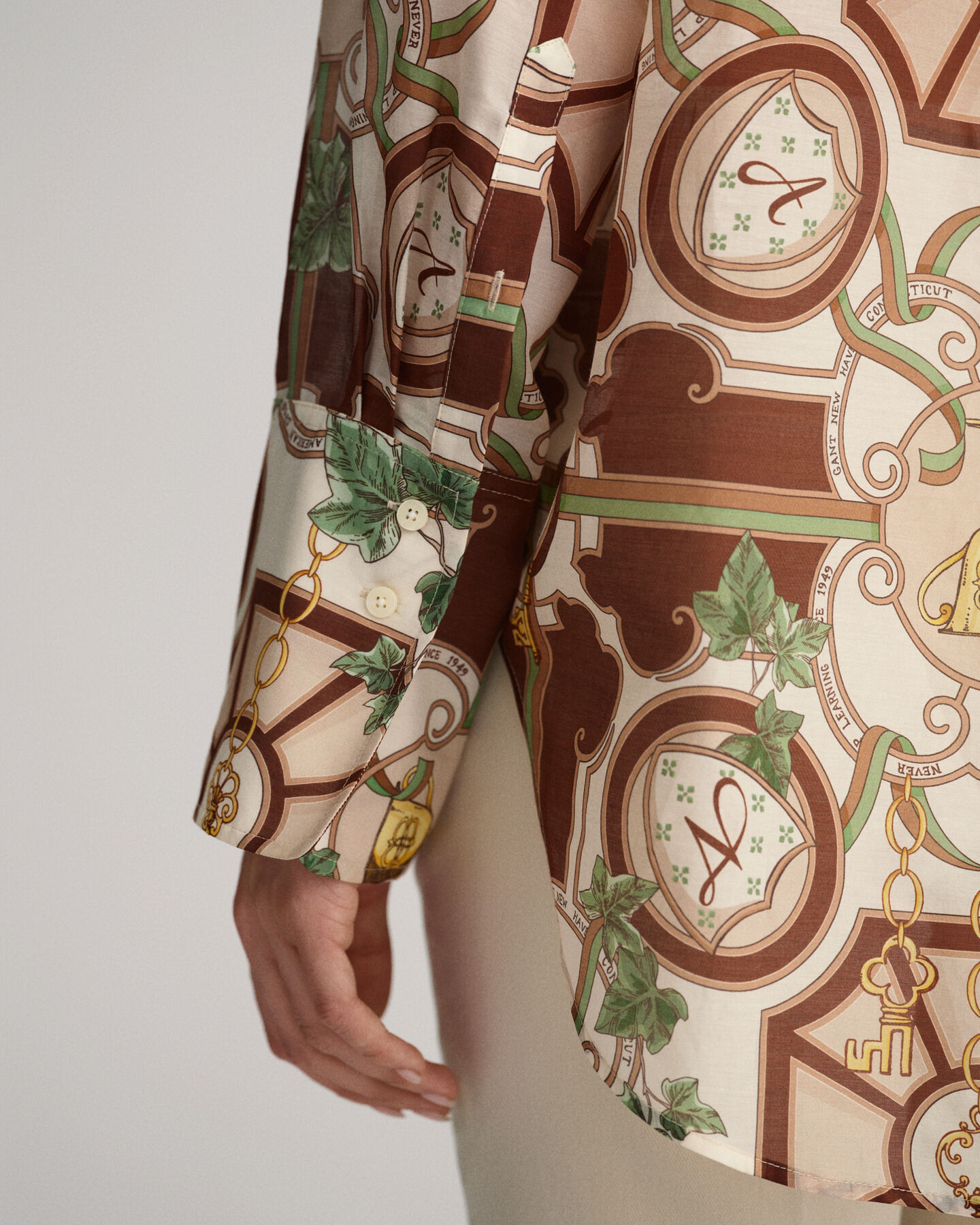 Relaxed Fit American Luxe overhemd van katoen en zijde