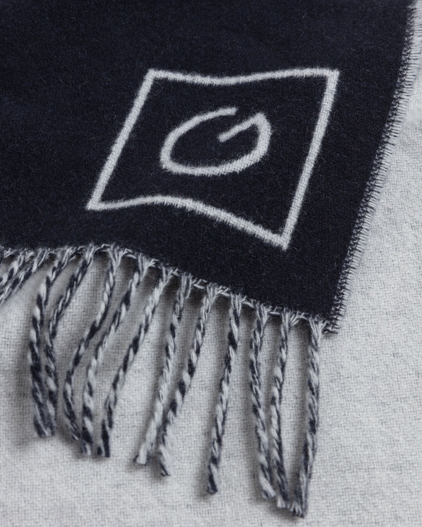 Dubbelzijdige wollen sjaal