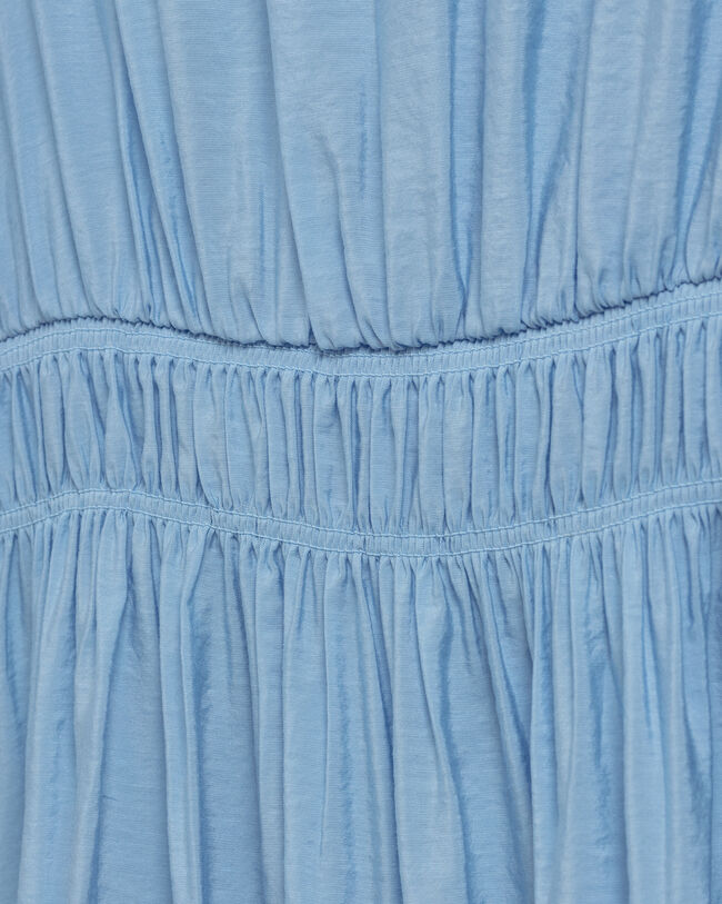 Flounce jurk met pofmouwtjes