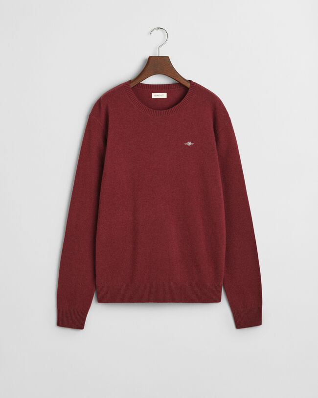 Teens Shield lamswollen trui met ronde hals