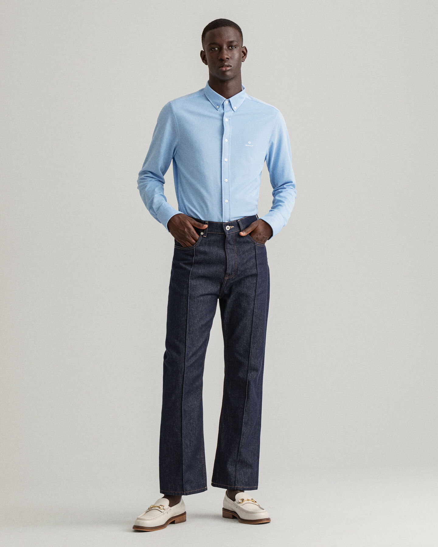 Slim Fit Tech Prep™ piqué overhemd