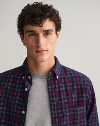 Regular Fit geruit corduroy overhemd