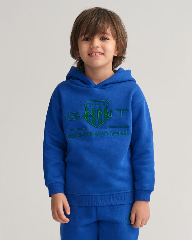 Kids Contrast Shield hoodie