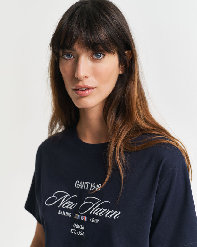 Sailing Graphic T-shirt met ronde hals