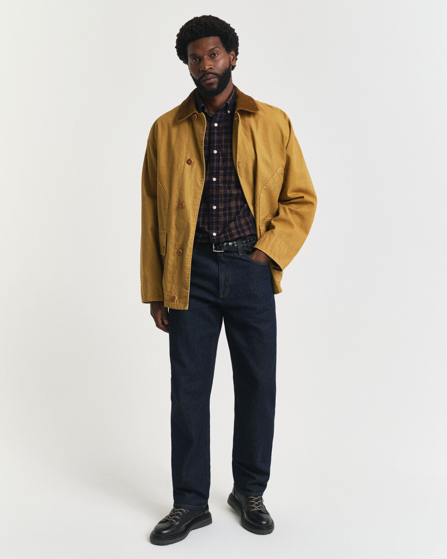 Regular Fit geruit corduroy overhemd