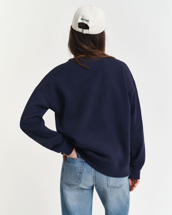 Shield sweatshirt met ronde hals