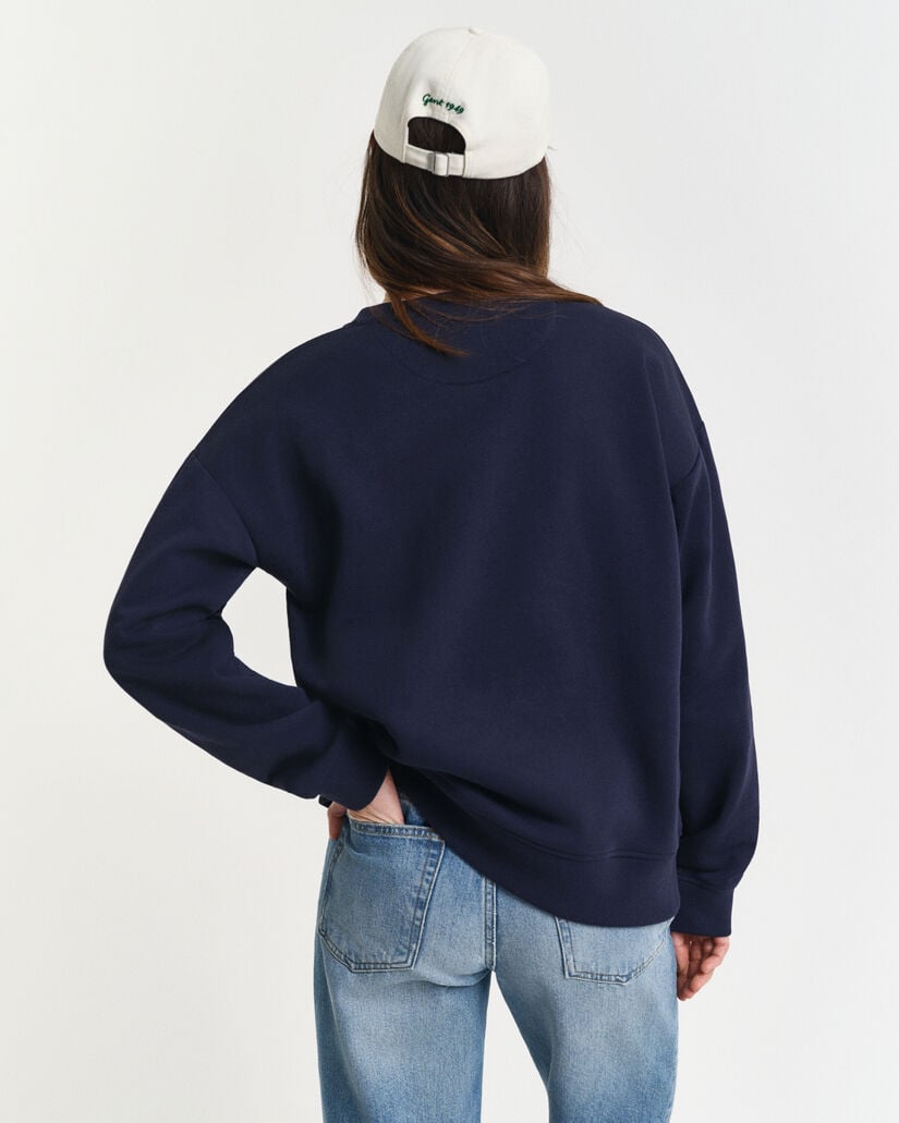 Shield sweatshirt met ronde hals