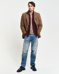 Kabelgebreid vest met rits