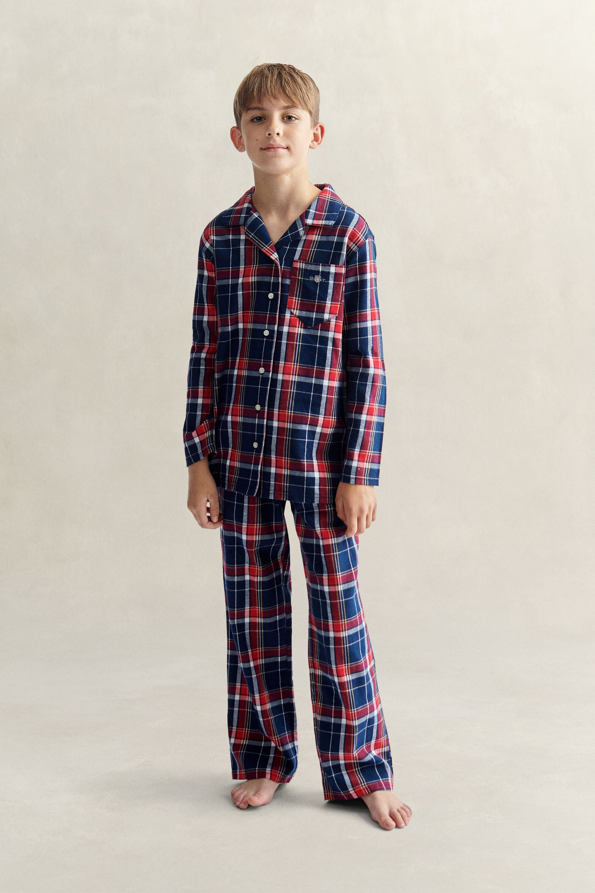 Flannellen pyjamaset voor tienerjongens