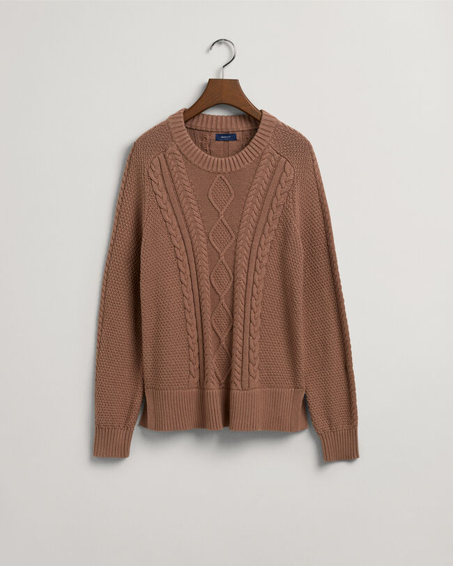 Kabeltrui met ronde hals