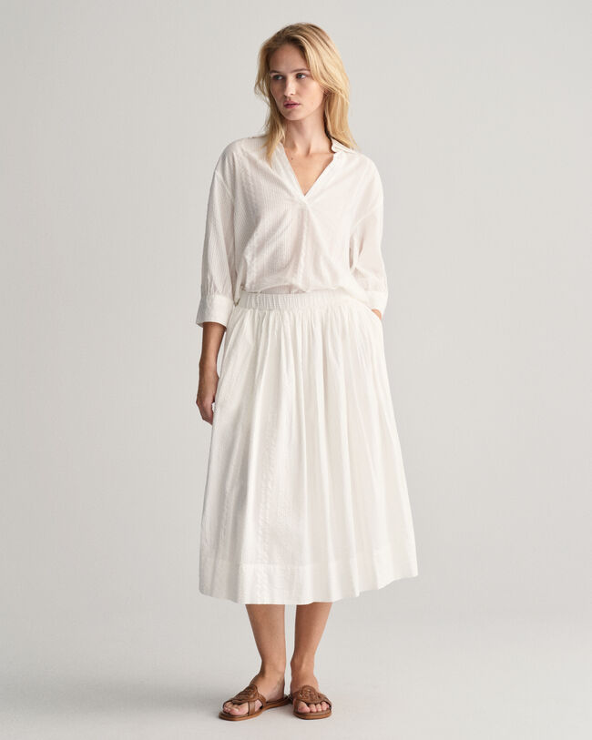 Seersucker Pull-On rok met strepen